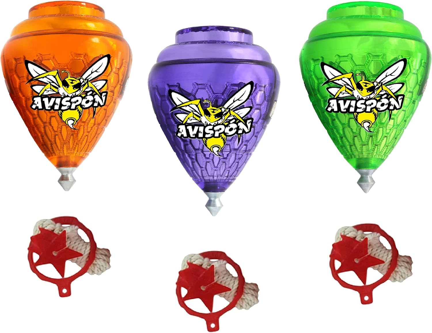 Amazon.com: 3 Pack Avis-Pon - Hornet - Durable Plastic Spin Tops